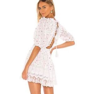 Revolve Place Nationale Le Roustan Open Back Mini Dress in Floral Cotton Size 2